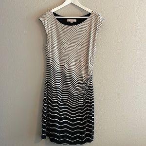 LOFT knit dress L black